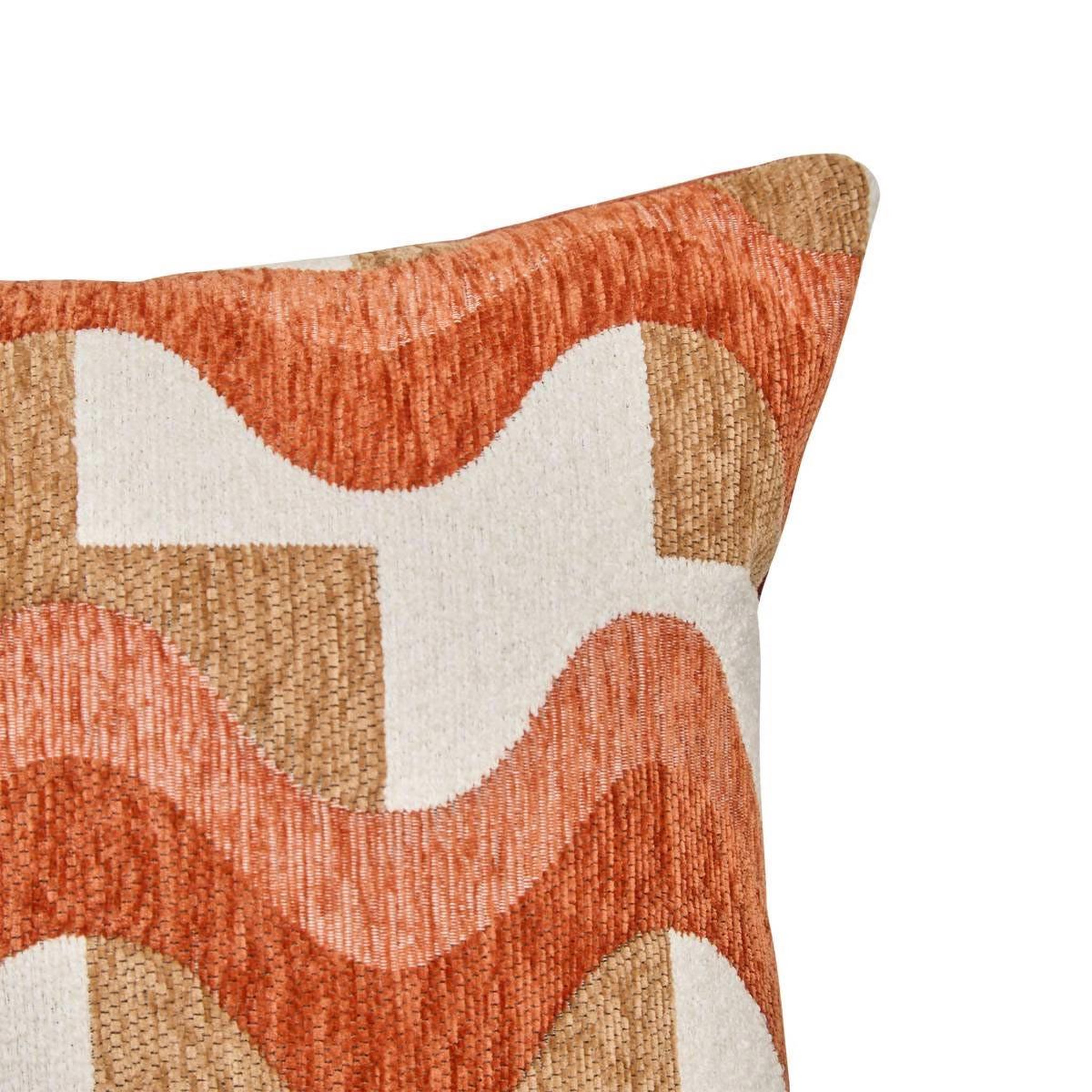 Voir la diapositive 4 : ATMOSPHERA Coussin en jacquard chenillé  floe  38x58cm ambre