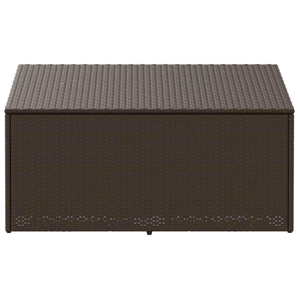 VIDAXL Boîte de rangement de jardin marron 110x50x58 cm resine tressee