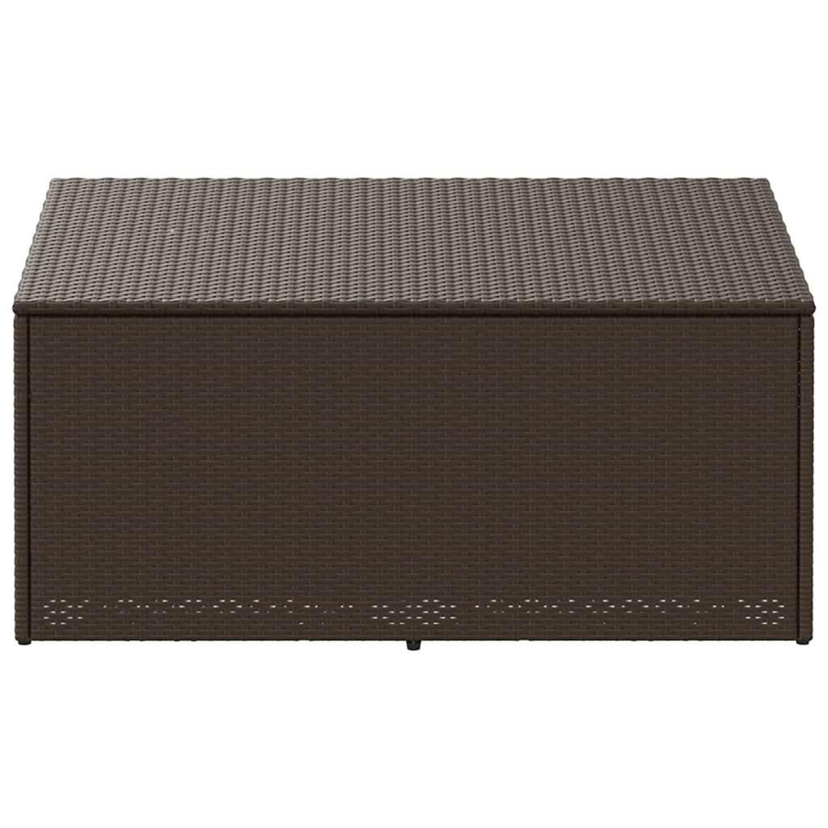 VIDAXL Boîte de rangement de jardin marron 110x50x58 cm resine tressee