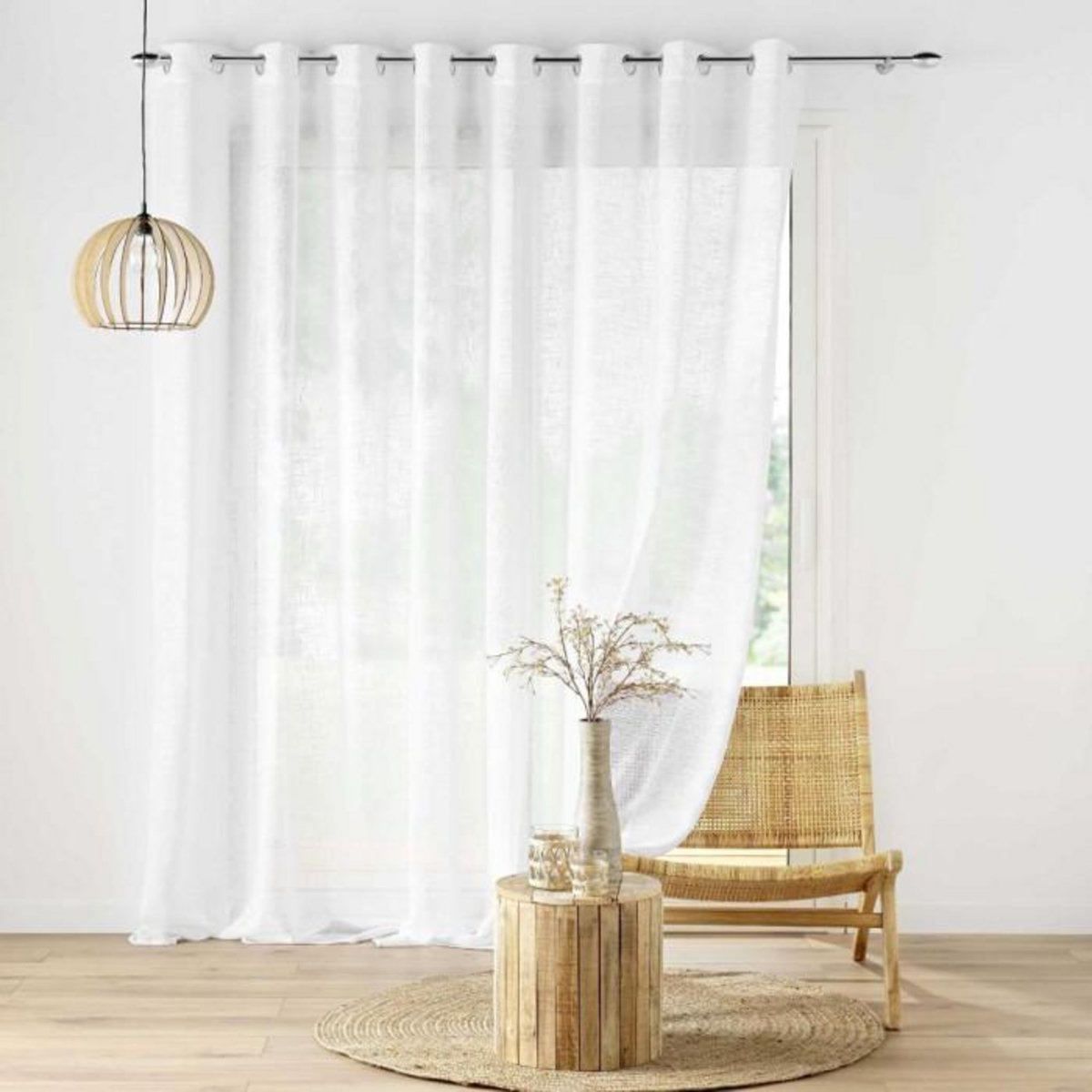 Paris Prix Rideau Voilage  Haltona  300x240cm Blanc