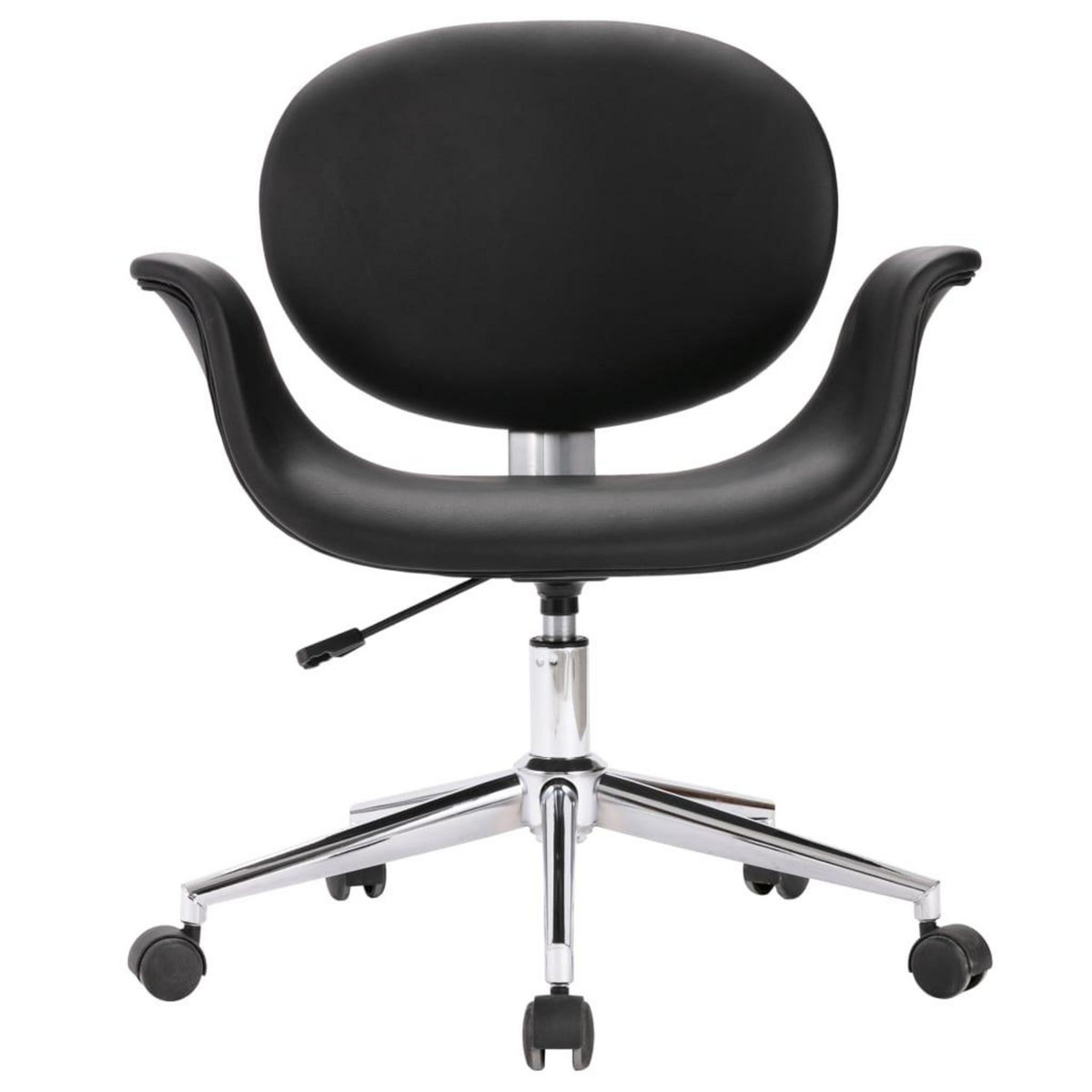 VIDAXL Chaise pivotante de bureau Noir Similicuir