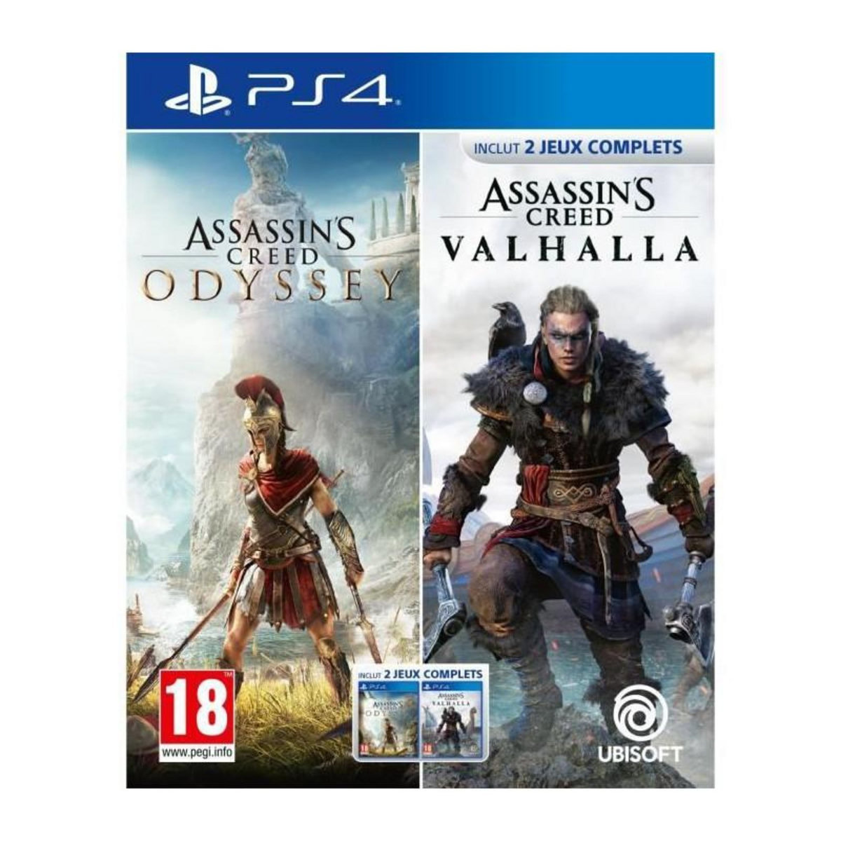 UBISOFT Assassin's Creed Odyssey + Assassin's Creed Valhalla - Jeu PS4 - Compilation