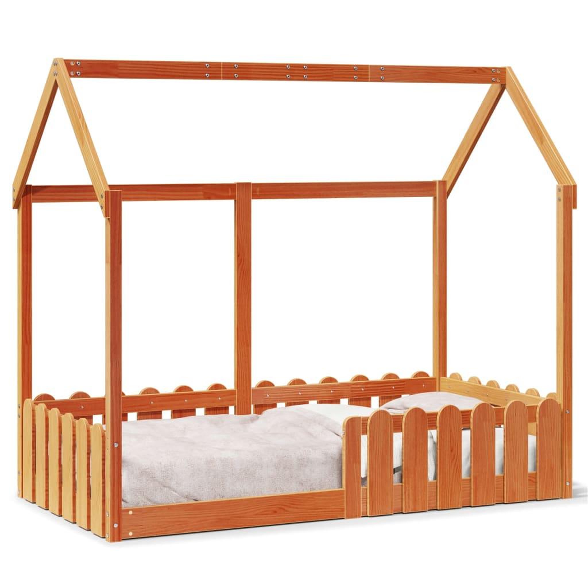 Voir la diapositive 2 : VIDAXL Cadre de lit d'enfants forme de maison sans matelas 80x160 cm