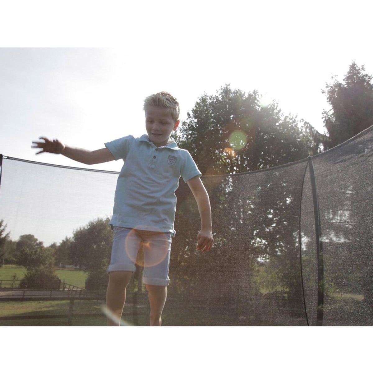 EXIT TOYS Trampoline enterré Silhouette Ø 3,66 m avec filet de sécurité Noir - Exit Toys