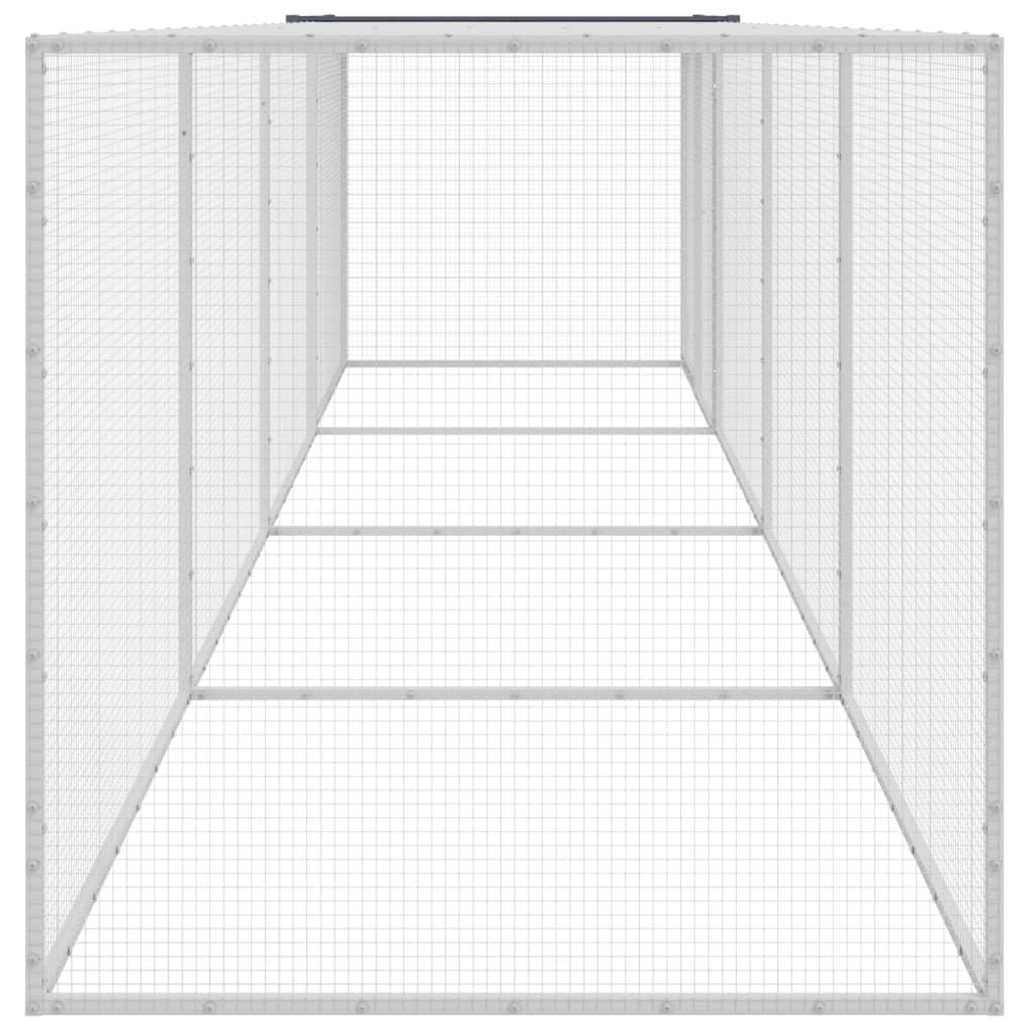 Voir la diapositive 4 : VIDAXL Poulailler avec toit anthracite 403x98x90 cm acier galvanise