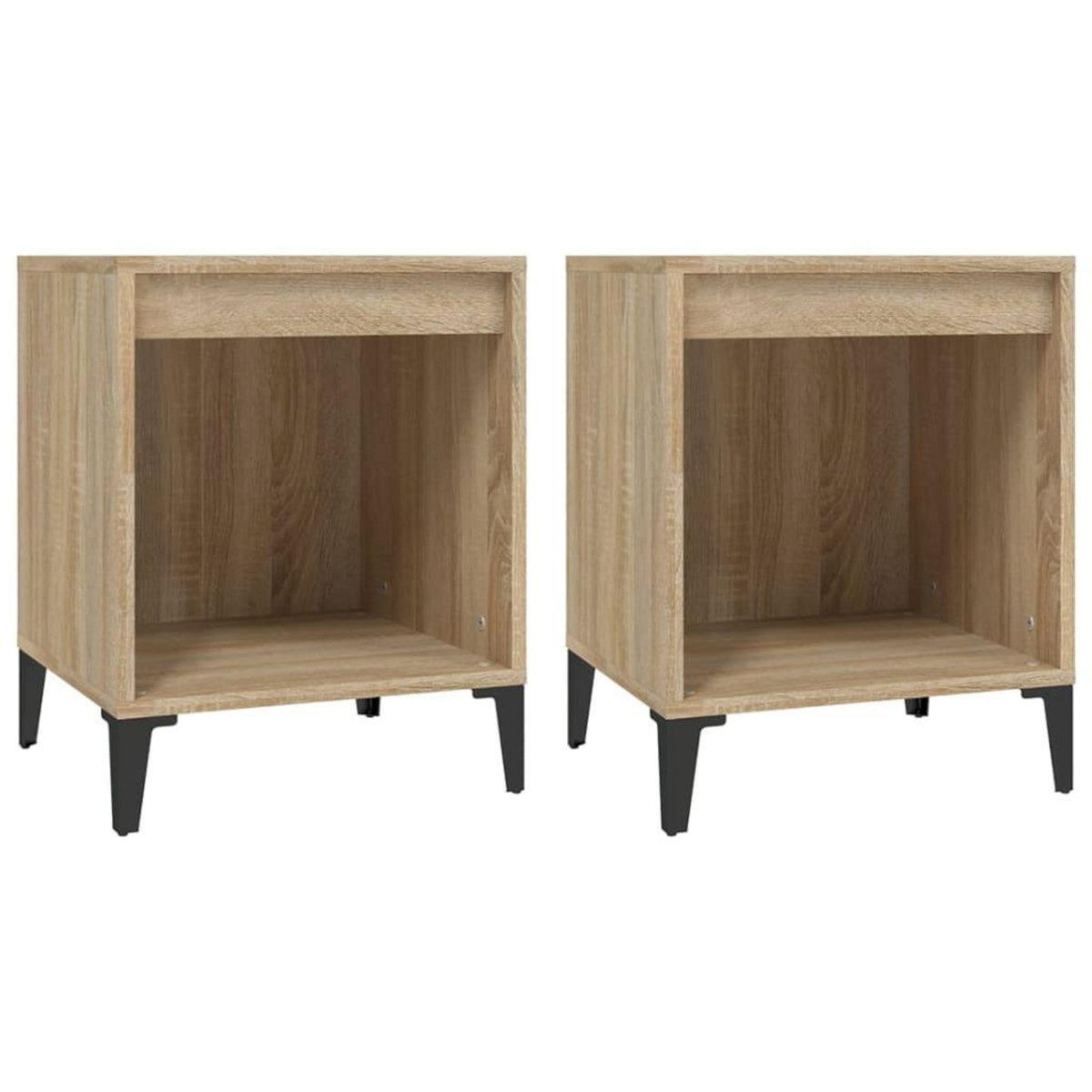 VIDAXL Tables de chevet 2 pcs Chene sonoma 40x35x50 cm