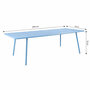 Voir la diapositive 2 : CONCEPT USINE Table de jardin 10-12 places 234cm bleue BERGAME