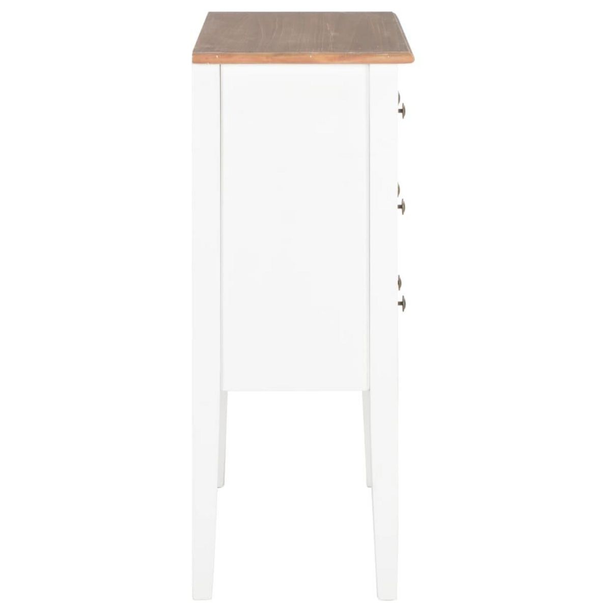 VIDAXL Buffet Blanc 54x30x80 cm Bois massif