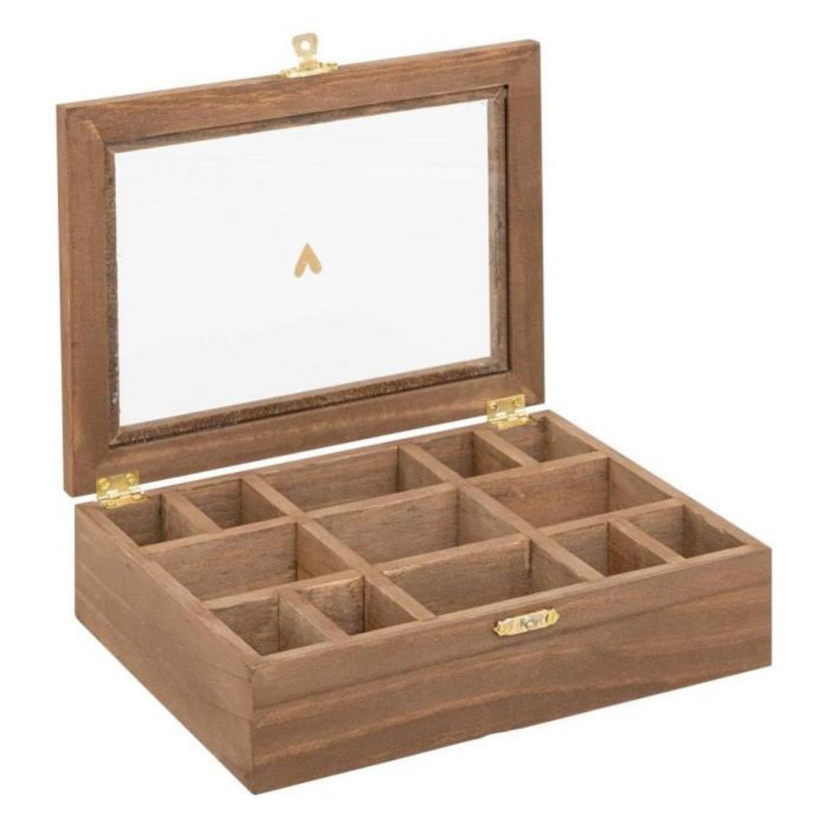 ATMOSPHERA Boîte à Bijoux en Bois  Floral  20cm Marron