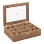 Voir la diapositive 2 : ATMOSPHERA Boîte à Bijoux en Bois  Floral  20cm Marron