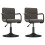 Voir la diapositive 2 : VIDAXL Chaises pivotantes a manger lot de 2 gris fonce velours