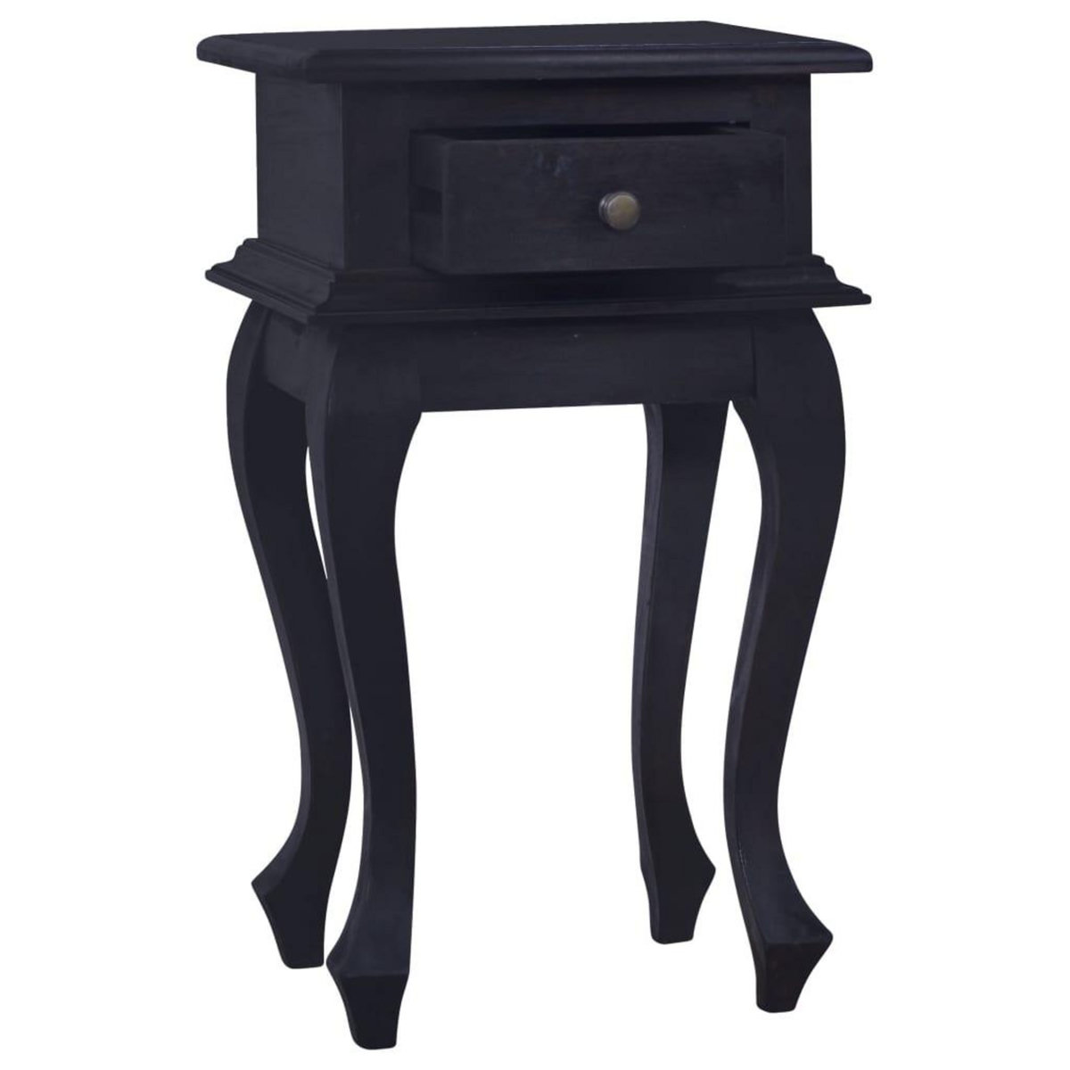VIDAXL Table de chevet Cafe noir clair 35x30x60cm Bois d'acajou massif