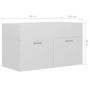Voir la diapositive 6 : VIDAXL Armoire d'evier avec lavabo integre Blanc brillant Agglomere