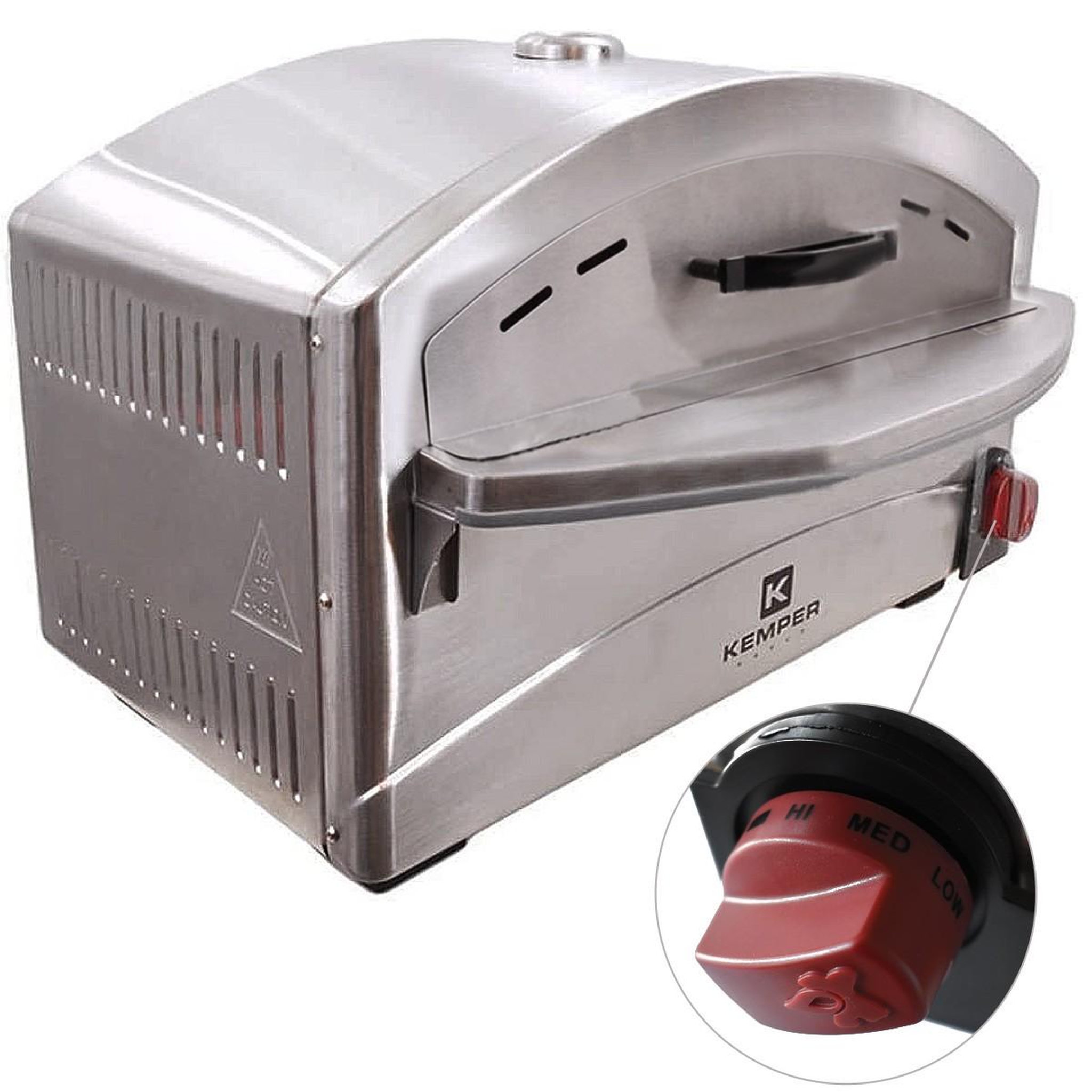 Voir la diapositive 5 : Kemper Four à pizza à gaz 4800W Cuisson pierre réfractaire 250 à 400°C Spatule Incluse KEMPER