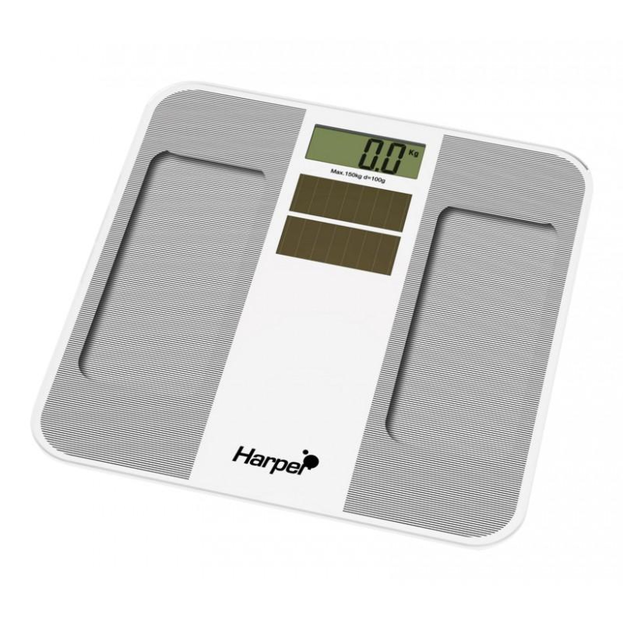 Harper Pèse personne solaire avec plateau en verre trempé solarscale blanc harper