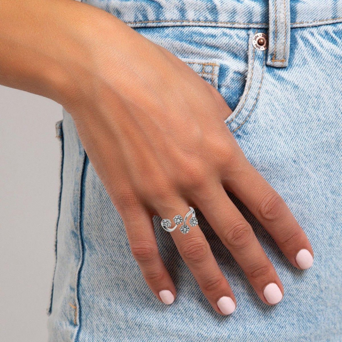 SC CRYSTAL Bague ajustable SC Crystal ornée de Zirconium