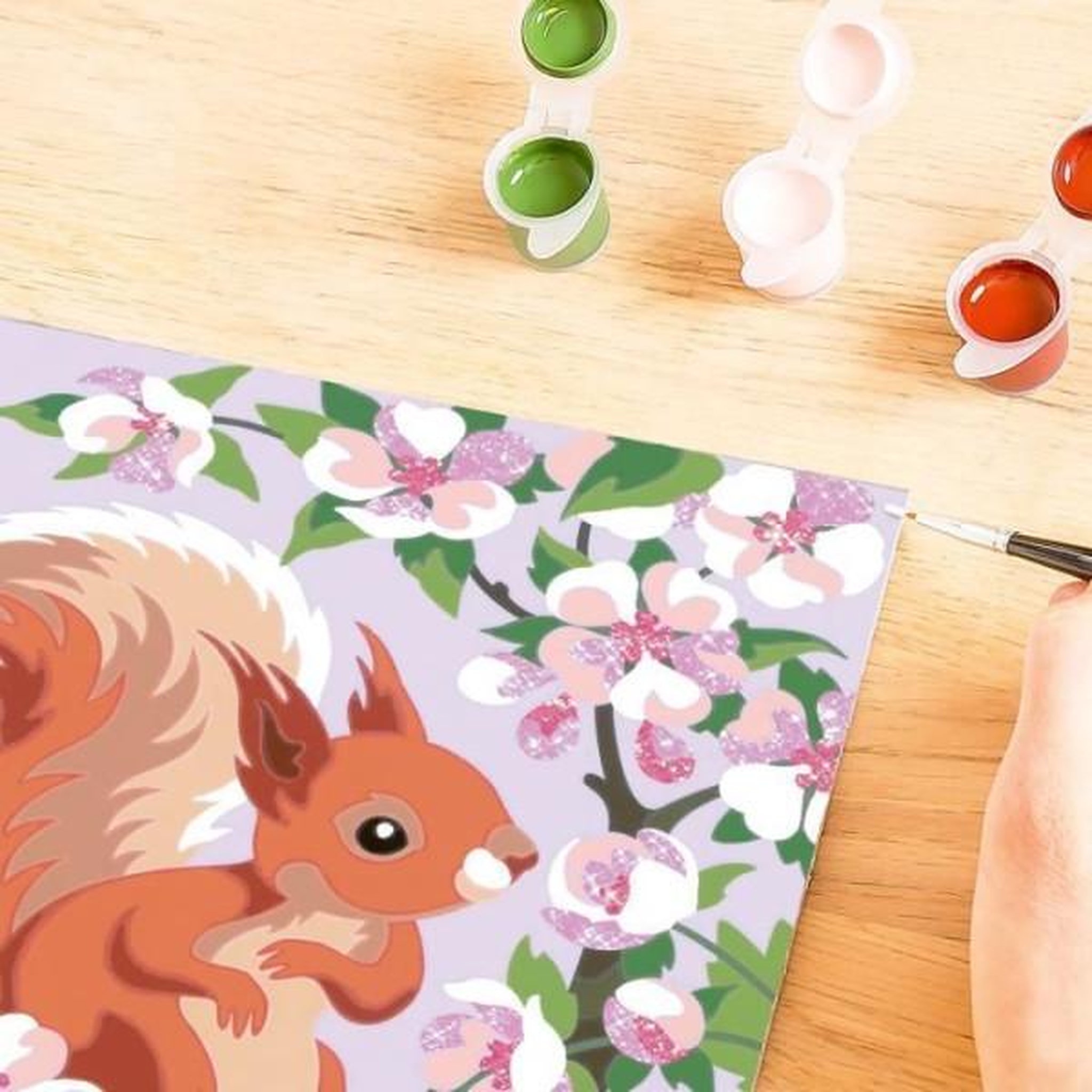 Voir la diapositive 5 : RAVENSBURGER CreArt Kids 18x24cm - Ecureuil au printemps