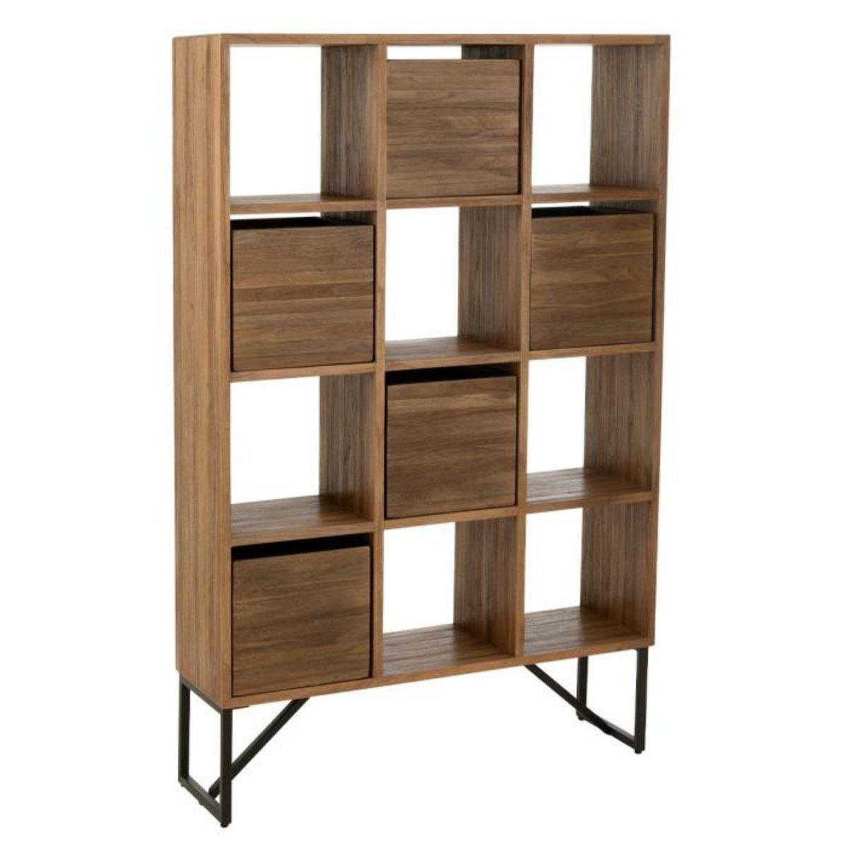 Paris Prix Étagère Avec Tiroirs en Bois  Teck  158cm Naturel