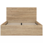 Voir la diapositive 3 : ID MARKET Lit coffre double SEASIDE avec tête de lit et sommier 140x190 cm façon hêtre