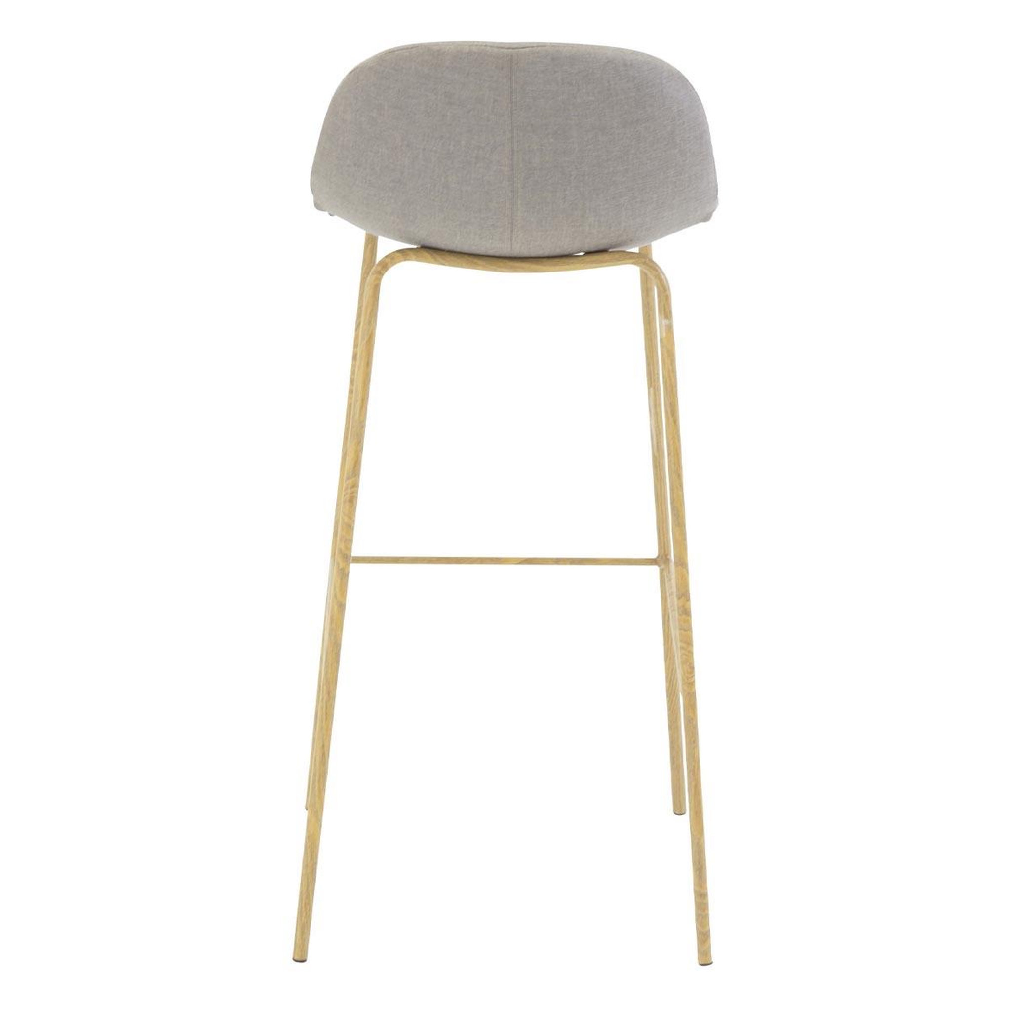 Voir la diapositive 2 : Paris Prix Tabouret de bar effet lin  polar  95cm gris