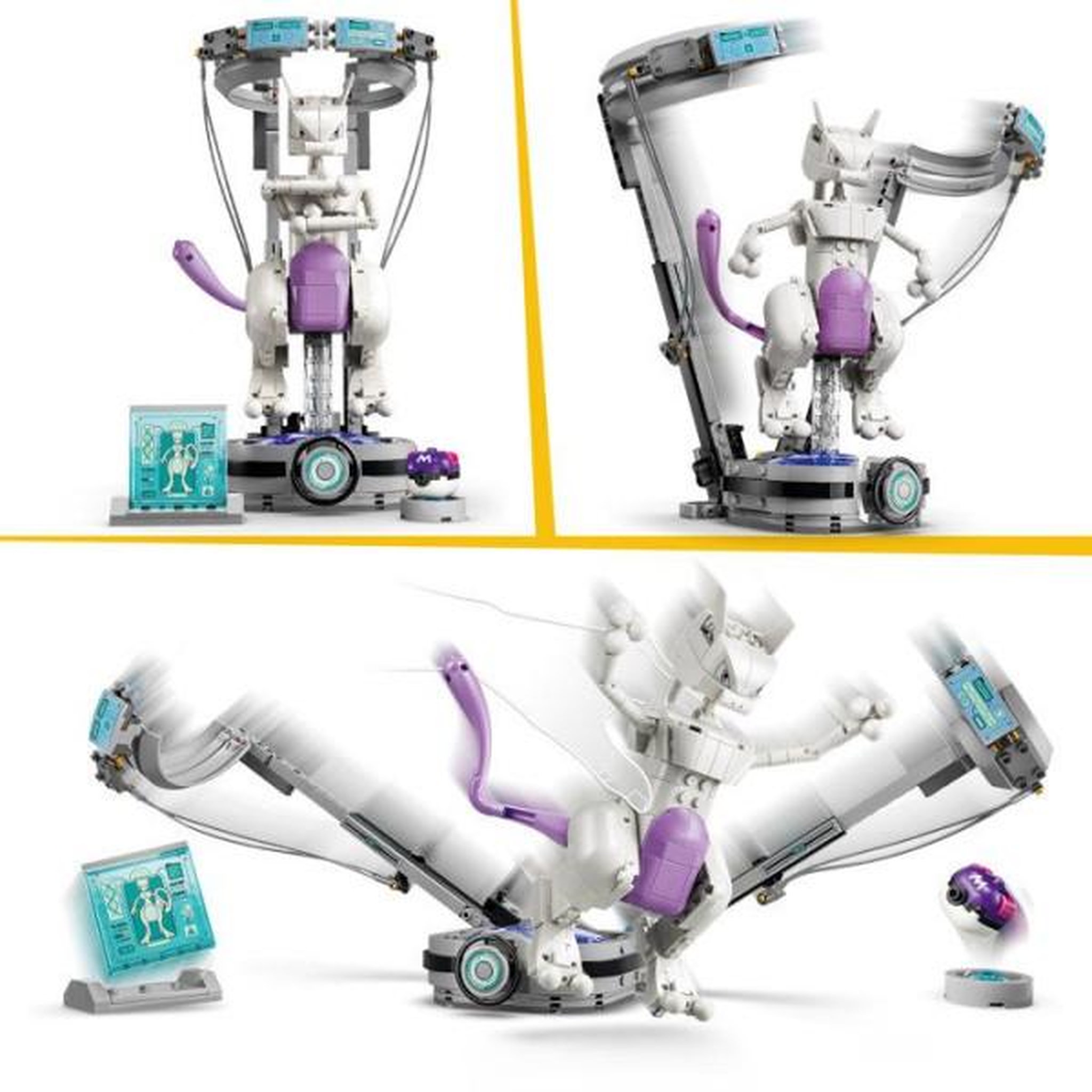 Voir la diapositive 5 : LEGO LEGO Pokémon 72163 - Set de construction comaptible Pokémon SMART Play™ - Mewtwo, Évasion du labo - Des 8 ans