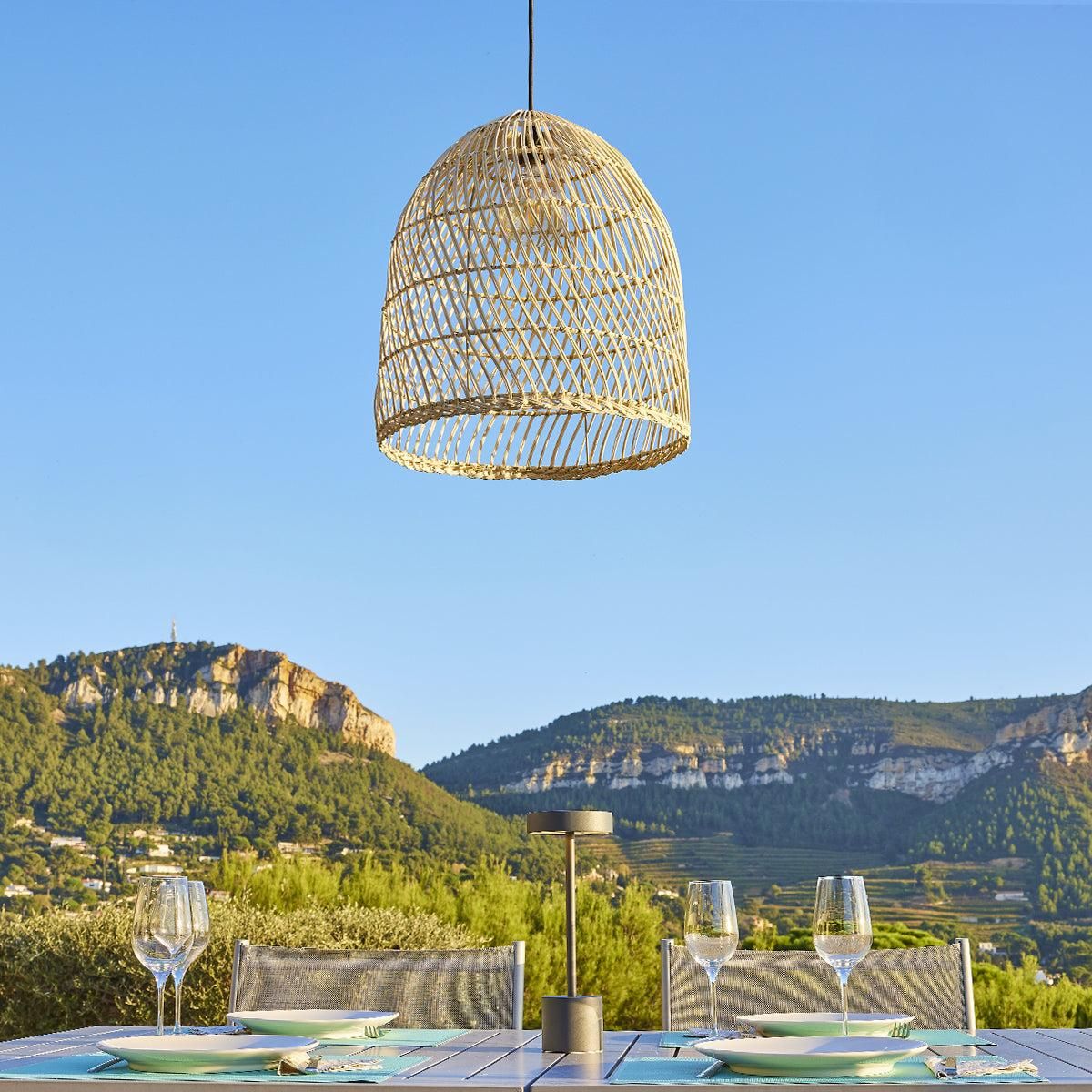 Lumisky Suspension extérieure PAULO CABLE (Abat jour + CABLE E27 5 m) - Ø 40 x H 45 cm - LUMISKY