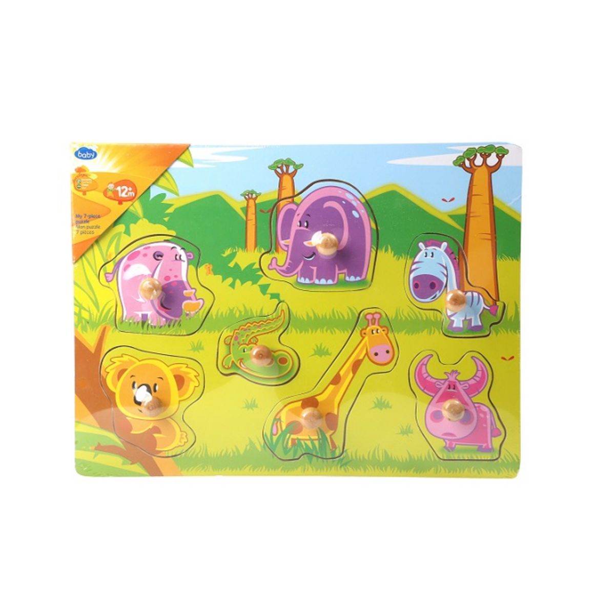 One Two Fun Mon puzzle en bois 7pièces