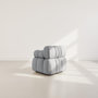 Voir la diapositive 5 : LISA DESIGN Ruby - module d'assise droit en velours texturé