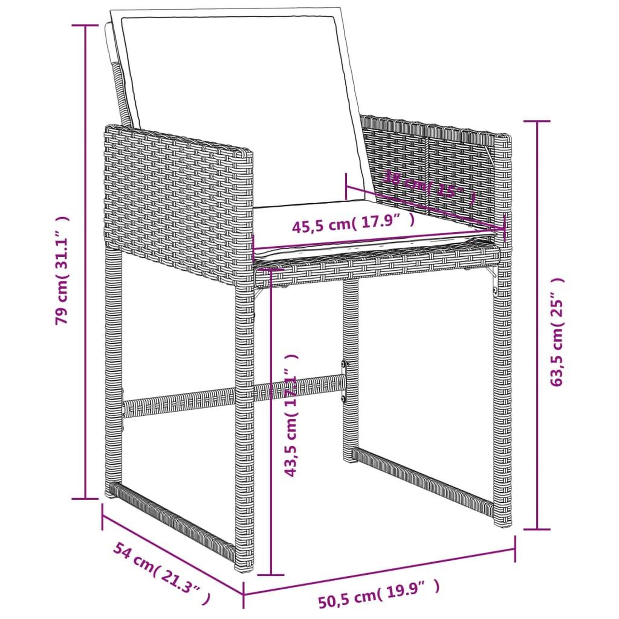 Voir la diapositive 6 : VIDAXL Chaises de jardin avec coussins lot de 4 gris clair poly rotin