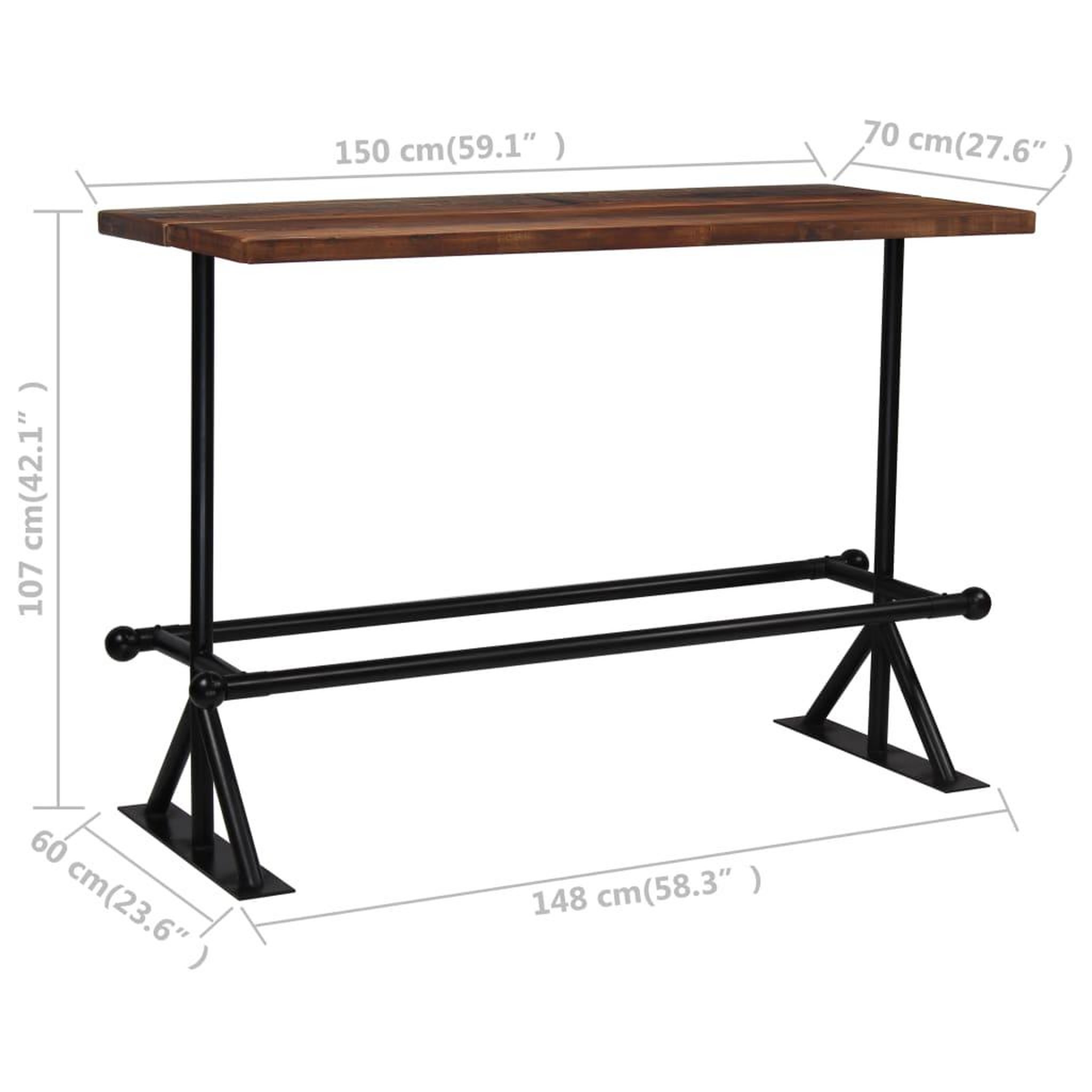 Voir la diapositive 6 : VIDAXL Mobilier de bar 7 pcs Bois de recuperation massif