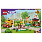 LEGO Friends 41701 Le Marché de Street Food, Jouet Camion Bar à Jus pour Enfants +6 ans
