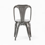 Voir la diapositive 6 : MAISON PAVANE Pack 4 chaises industrielles en métal gris-Indus