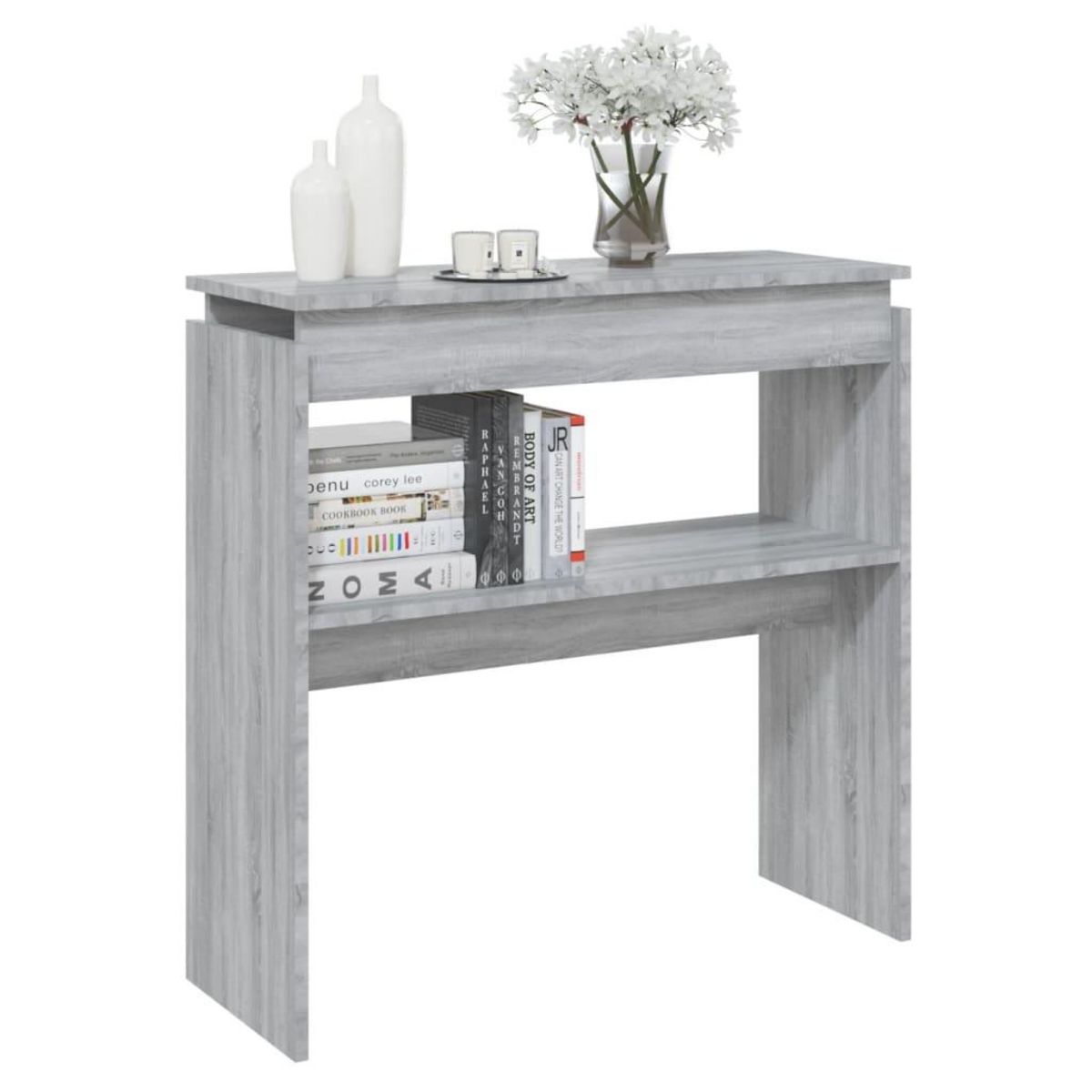 VIDAXL Table console Sonoma gris 80x30x80 cm Bois d'ingenierie