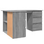 Voir la diapositive 5 : VIDAXL Bureau d'angle Sonoma gris 145x100x76 cm Bois d'ingenierie