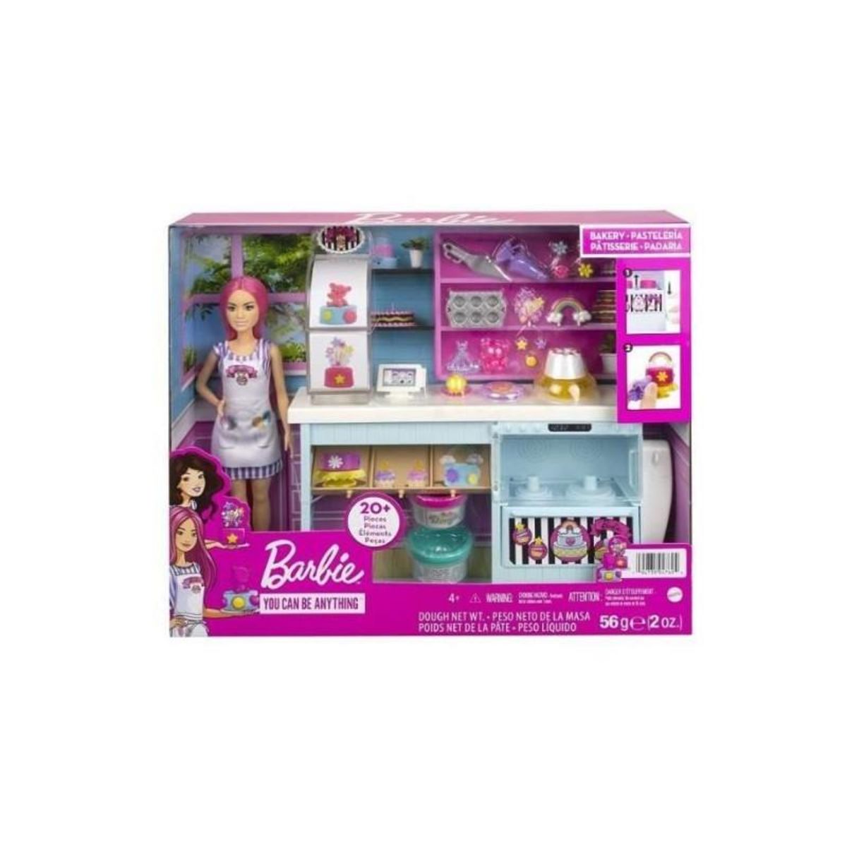 MATTEL Pasticceria Barbie - MATTEL - HGB73 - Playset avec Accessoires - Blanc