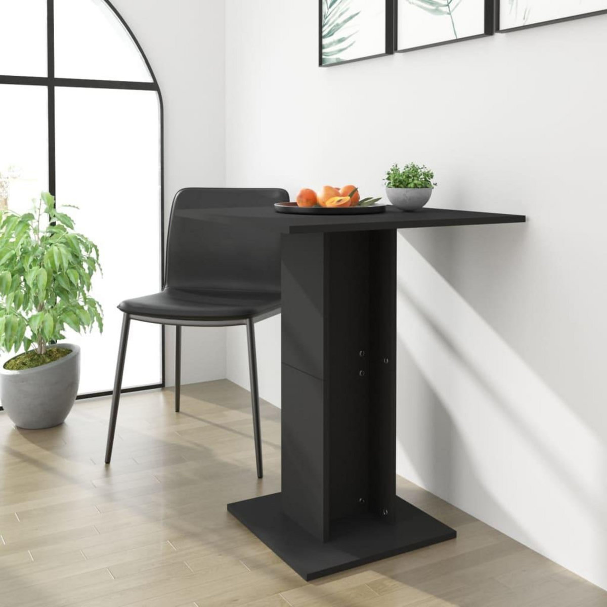 VIDAXL Table de bistro Noir 60x60x75 cm Bois d'ingenierie