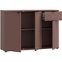 Voir la diapositive 5 : MARKET24 Commode - GANYMEDE - 3 portes - 1 tiroir - Terracotta - 119,8 x 34,1 x 82,3 cm