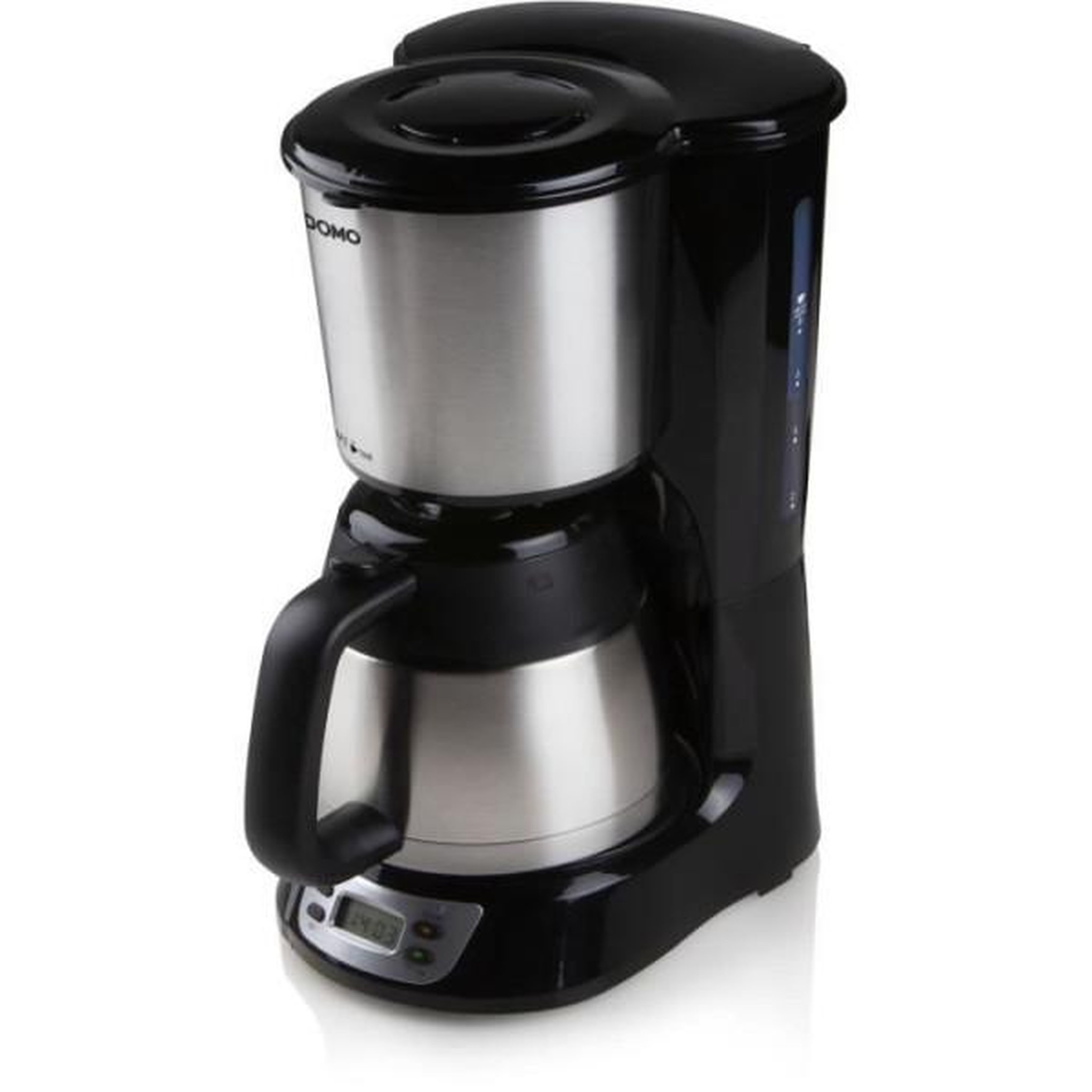 Voir la diapositive 5 : Domo Machine a Cafe - Cafetiere Electrique  filtre - DOMO - DO709K - 1000 W - 1 L - 8 tasses - Ecran LCD - Minuteur 24 h - Acier inoxydable