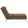 Voir la diapositive 5 : VIDAXL Chaise longue de massage avec coussins marron tissu