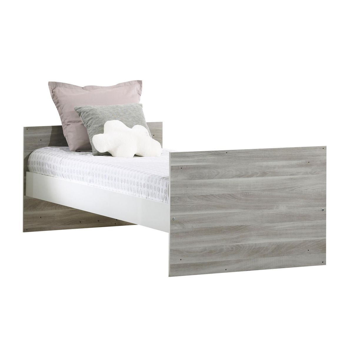 BABY PRICE Ensemble Lit bébé combiné 60 x 120 cm évolutif en 90 x190 cm FLO + tiroir LINOU