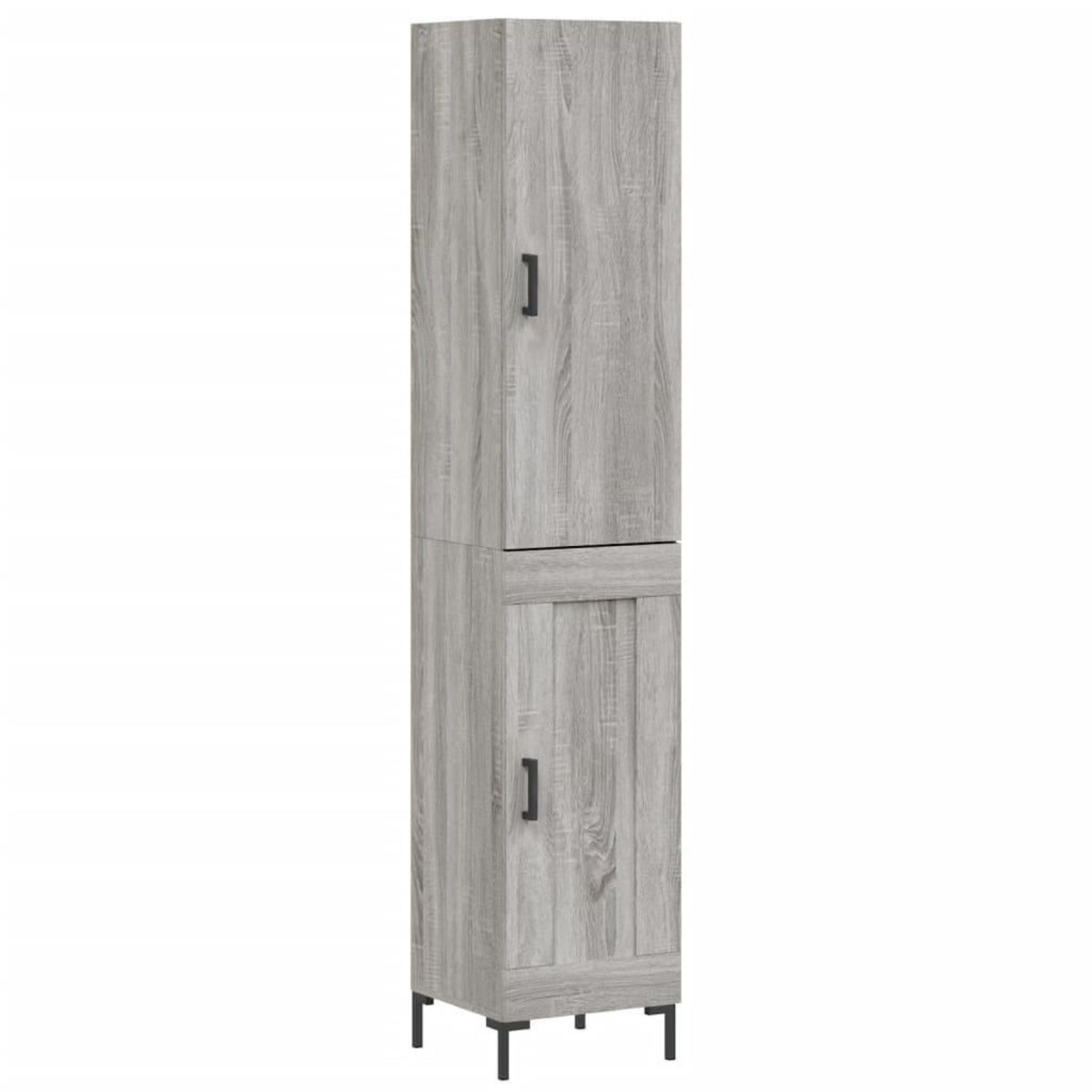 VIDAXL Buffet haut Sonoma gris 34,5x34x180 cm Bois d'ingenierie
