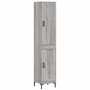 Voir la diapositive 2 : VIDAXL Buffet haut Sonoma gris 34,5x34x180 cm Bois d'ingenierie