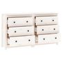 Voir la diapositive 5 : VIDAXL Buffet Blanc 140x35x80 cm Bois massif de pin