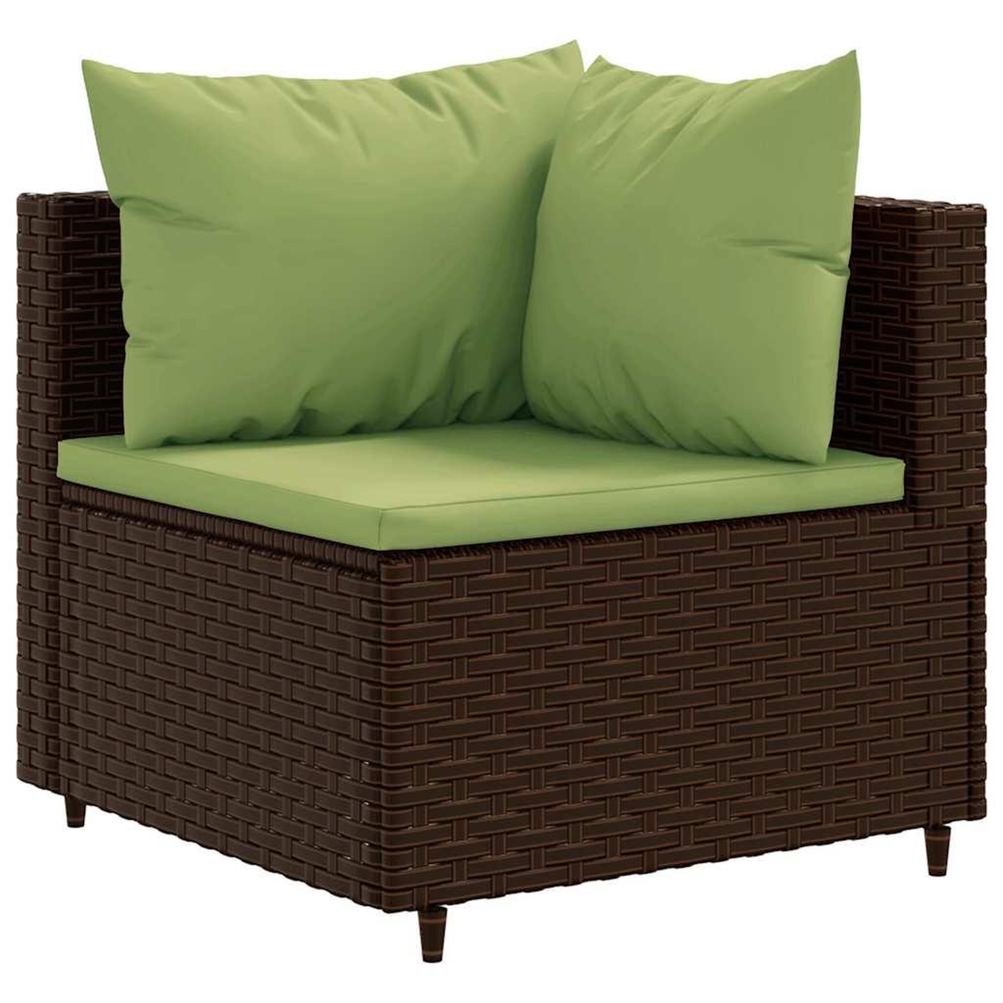 Voir la diapositive 3 : VIDAXL Salon de jardin 5 pcs avec coussins Marron Resine tressee