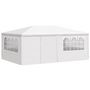 Voir la diapositive 3 : VIDAXL Tente de reception et parois laterales 4x6 m Blanc 90 g/m^2