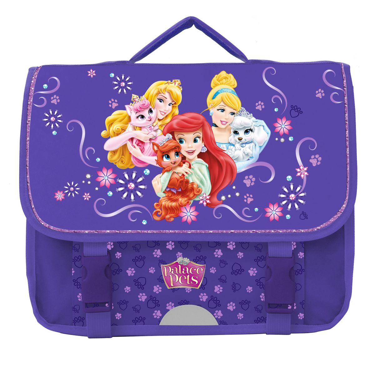 DISNEY Cartable 38 cm 2 compartiments violet