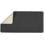 GUY LEVASSEUR Tapis de bain uni en polyester 60x120cm. Coloris disponibles : Noir, Marron, Vert, Jaune, Gris
