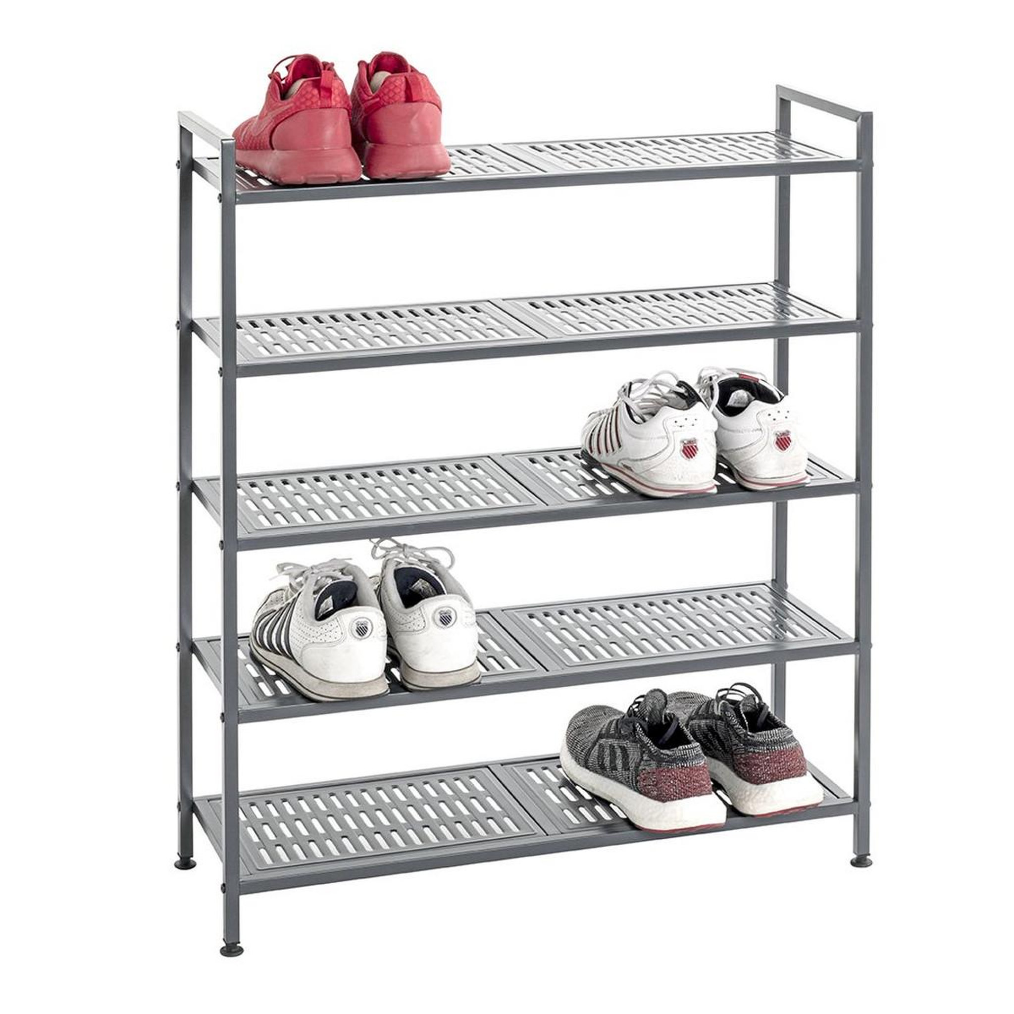 Voir la diapositive 4 : Paris Prix Étagère à chaussures 5 niveaux  arthur  90cm anthracite
