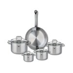 ELO Ensemble de 1 Poêle de cuisson 28 cm et 4 faitouts 12, 14, 16 et 20 cm Elo Profi Citrin