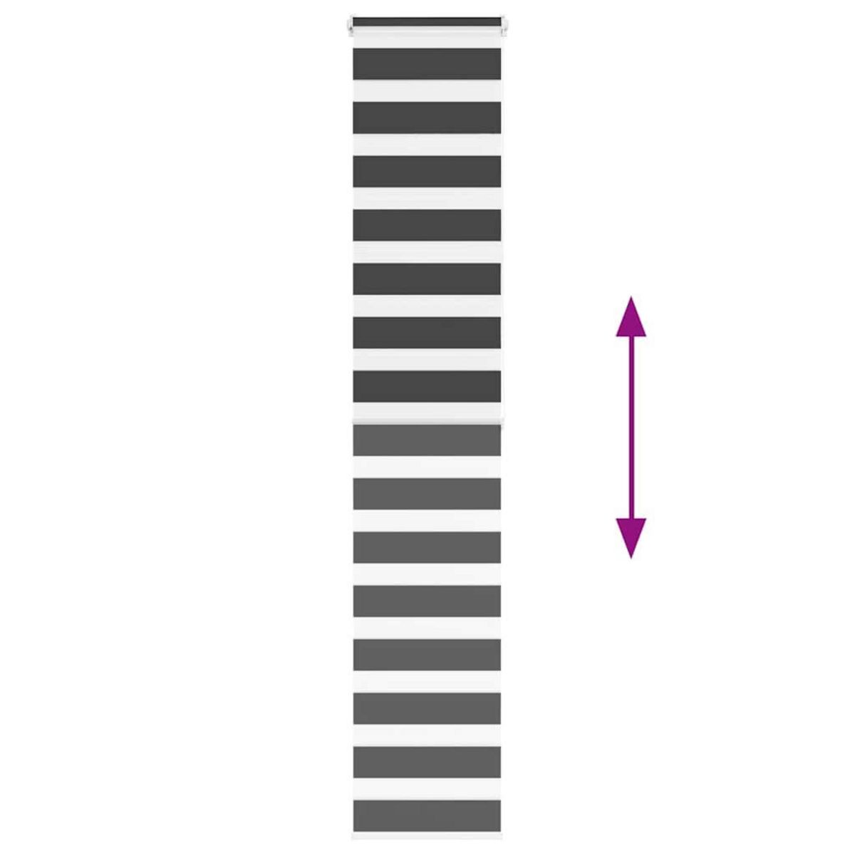 VIDAXL Store zebre noir 45x200 cm largeur du tissu 40,9 cm polyester